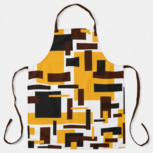 Modern Gold Black Squares Geometric Pattern Schort (Voorkant)