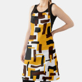 Modern Gold Black Squares Geometric Pattern Schort (Insitu)