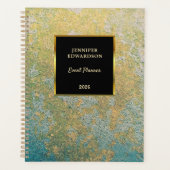 Modern gold black turquoise professional business planner (Voorkant)