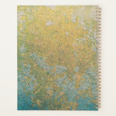 Modern gold black turquoise professional business planner (Achterkant)