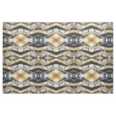 Modern Gold Black White Glitter Marble Geometric Stof (Fat Quarter)