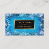 Modern Gold Blue Diamond voegt Jouw tekst toe Visitekaartje (Voorkant)