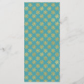 Modern Gold Blue-kerstfoto - Rackcard (Achterkant)