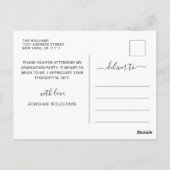 Modern Gold Blue Marble Agate Afstuderen Hartelijk Briefkaart (Achterkant)