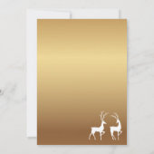 Modern Gold Blue Woodland Deer Kaart (Achterkant)