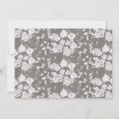 Modern Gold Blush Floral Verloving Invitation Kaart (Achterkant)