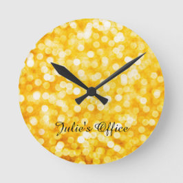 Modern Gold Bokeh Acrylic Wall Clock Ronde Klok