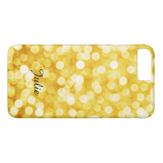 Modern Gold Bokeh Apple iPhone 8Plus/7Plus Hoesje (Achterkant (Horizontaal))