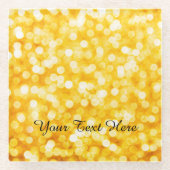 Modern Gold Bokeh Glass Onderzetter (Voorkant)