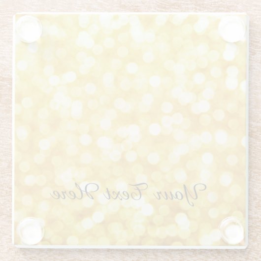 Modern Gold Bokeh Glass Onderzetter Glazen Onderzetter (Achterkant)