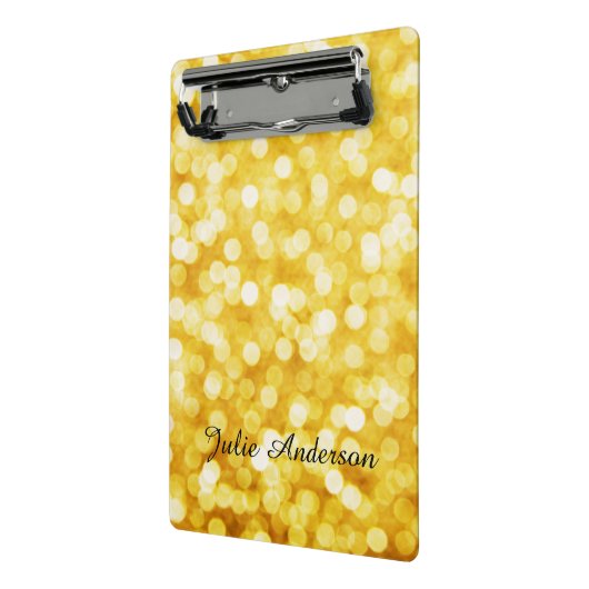 Modern Gold Bokeh Mini-klembord Mini Klembord (Angled2)