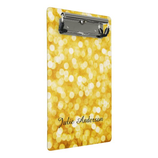 Modern Gold Bokeh Mini-klembord Mini Klembord (Schuin)