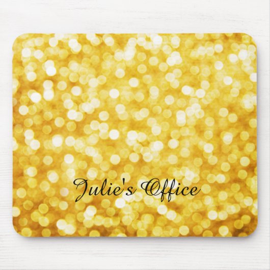 Modern Gold Bokeh Mousepad Muismat (Voorkant)