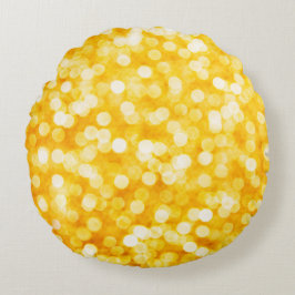Modern Gold Bokeh Round Pillow Rond Kussen