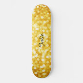 Modern Gold Bokeh Skateboard (Voorkant)