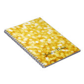 Modern Gold Bokeh Spiral Photo Notitieboek (Rechterzijde)