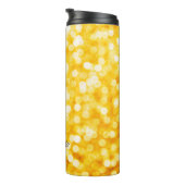 Modern Gold Bokeh Thermal Tumbler Thermosbeker (Geroteerd rechts)