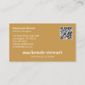Modern Gold Bold Professional QR Code Visitekaartje (Achterkant)
