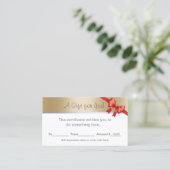 Modern Gold Border Beauty Salon Gift Certificate Kortingskaartje (Staand voorkant)
