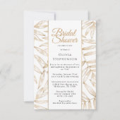 Modern Gold Botanical Bridal Shower Celebration  Kaart (Voorkant)