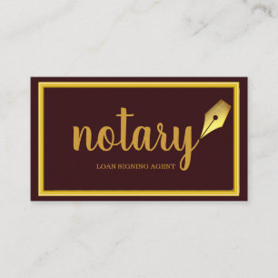 Modern Gold & Brown Notional Loan Signing Agent Visitekaartje
