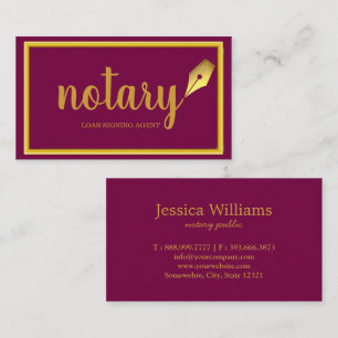 Modern Gold & Brown Notional Loan Signing Agent Visitekaartje