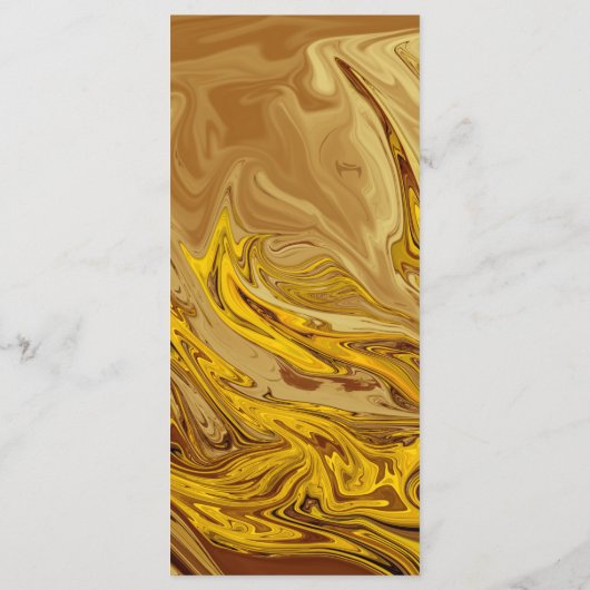 Modern Gold Brown Terracotta Abstract huwelijk Menu (Achterkant)