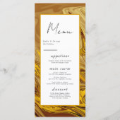 Modern Gold Brown Terracotta Abstract huwelijk Menu (Voorkant)