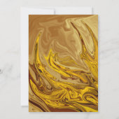 Modern Gold Brown Terracotta Abstract huwelijk Save The Date (Achterkant)