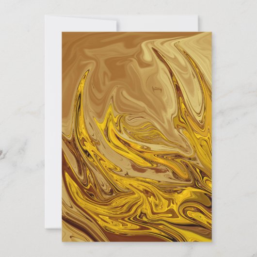 Modern Gold Brown Terracotta Abstract huwelijk Save The Date (Achterkant)