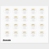 Modern Gold Brush Stroke Bakery Ingredient Product Ronde Sticker (Vel)