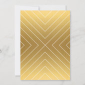 Modern Gold Brush Stroke Wedding Invitation Kaart (Achterkant)
