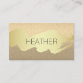 Modern Gold Brushed Glamour Visitekaartje (Voorkant)