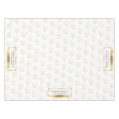 Modern Gold Business Logo Pattern Chic Craft Show Tafelkleed (Voorkant (Horizontaal))