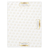 Modern Gold Business Logo Pattern Chic Craft Show Tafelkleed (Voorkant)