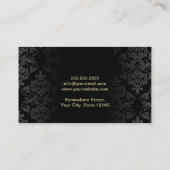 Modern Gold Butterflies Damask Makeup Artist Visitekaartje (Achterkant)