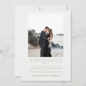 Modern Gold Butterflies Elegant 3 Photos Wedding Save The Date (Achterkant)
