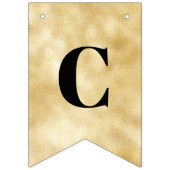 Modern Gold Calligraphy Black Afstuderen Bunting F Vlaggetjes (Tweede vlag)