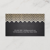 Modern Gold Chevron Stripes Hair Stylist Salon Visitekaartje (Achterkant)