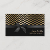 Modern Gold Chevron Stripes Personal Shopper Visitekaartje (Voorkant)