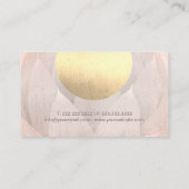 Modern Gold Circle Lotus Flower Salon & SPA Visitekaartje (Achterkant)