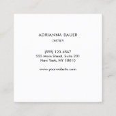 Modern Gold Circle Mandala Turquoise Vierkante Visitekaartje (Achterkant)