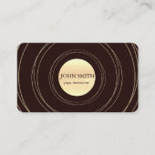 Modern Gold Circle Yoga Teacher & Energy Healer Visitekaartje (Voorkant)