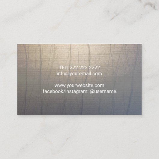 Modern Gold Circle  Zen Salon & Spa Visitekaartje (Achterkant)