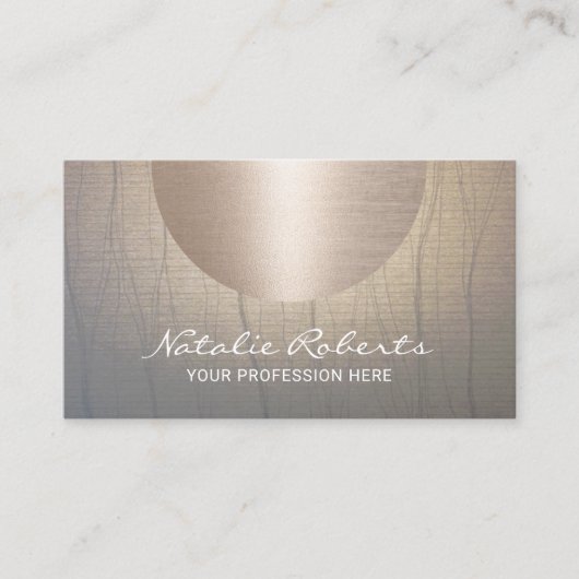 Modern Gold Circle  Zen Salon & Spa Visitekaartje (Voorkant)