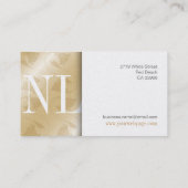 Modern Gold Clean White Monogram Visitekaartje (Achterkant)