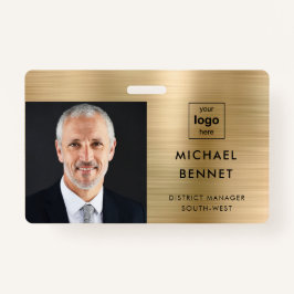 Modern Gold Company Foto ID Badge
