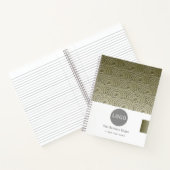 Modern Gold Company Logo Phone Address Promotion Notitieboek (Binnen)