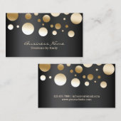 Modern Gold Confetti Stippen juwelen Visitekaartje (Voorkant / Achterkant)