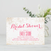 Modern Gold Confetti Vrijgezellenfeest Kaart (Staand voorkant)